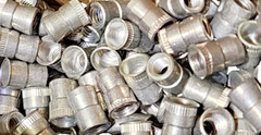 (QTY:100) AUVECO 10268, 8-32 NUTSERT INSERT 1/4 HOLE STEEL TIN PLATED GRIP 0.030