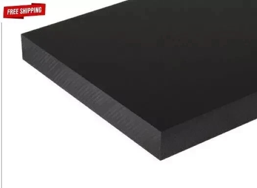 3/8″ Thick High Density Polyethylene Black Sheet 24″ L X 12″ W HDPE 2 Feet Long