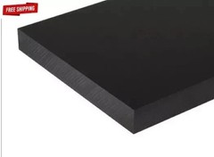 3/8″ Thick High Density Polyethylene Black Sheet 24″ L X 12″ W HDPE 2 Feet Long