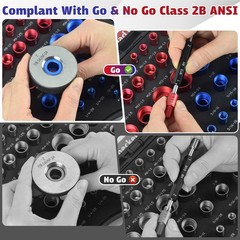66 Pcs Thread Checker Set – SAE & Metric Bolt & Nut Gauge for Tight Spaces