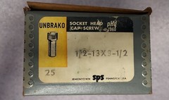 PN# 75524355,72246 – UNBRAKO SPS SOCKET HEAD CAP SCREW (1/2-13 X 3-1/2) BLACK
