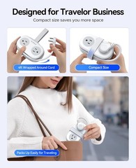 ORICO Travel Power Strip with 4 Outlet 3 USB Charging Station 4ft Extension Cord
