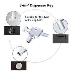 KLIVYA 3-in-1 Replacement Key(Cintas Dispenser Key/59002 Key/7749-18 White