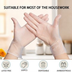 GP Craft Clear Vinyl Gloves Latex-Free Powder-Free Disposable 1000 Count