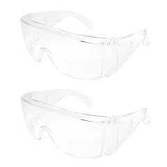 2 Birdz Eyewear Safety Glasses Fits Over Glasses Clear Lens Scratch Resistant