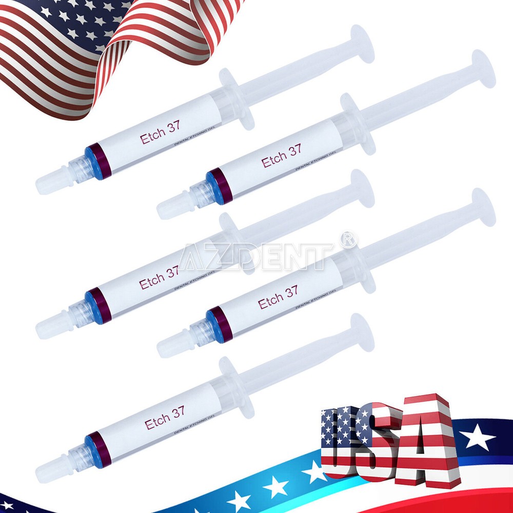 5x Dental Acid Etching Gel 37% Phosphoric 5ml/syringe Dentex