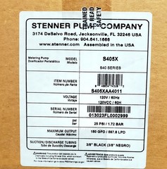 Stenner S40-Series Chemical Injection Pump – NEW – US Stock – Part#: S405XAA4011