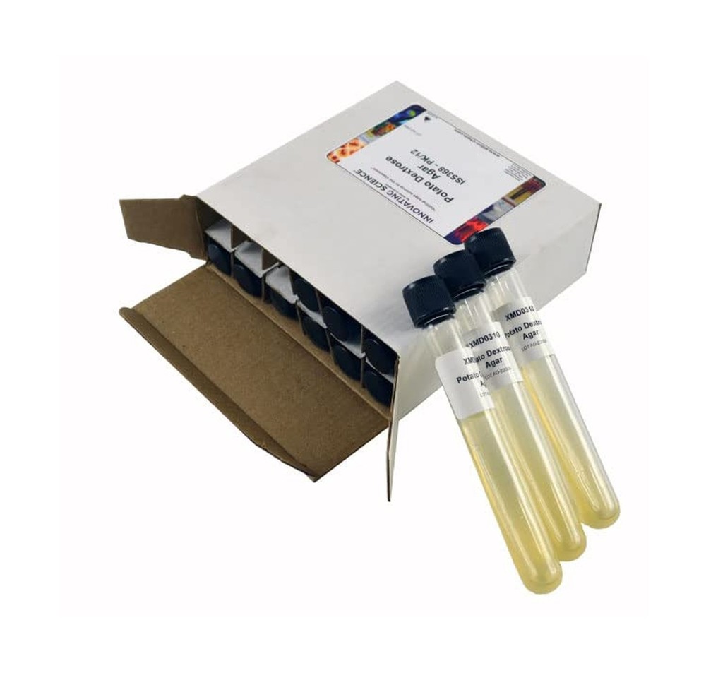 ALDON Innovating Science Potato Dextrose Agar Slant Tubes, Pack of 12 – Steri…