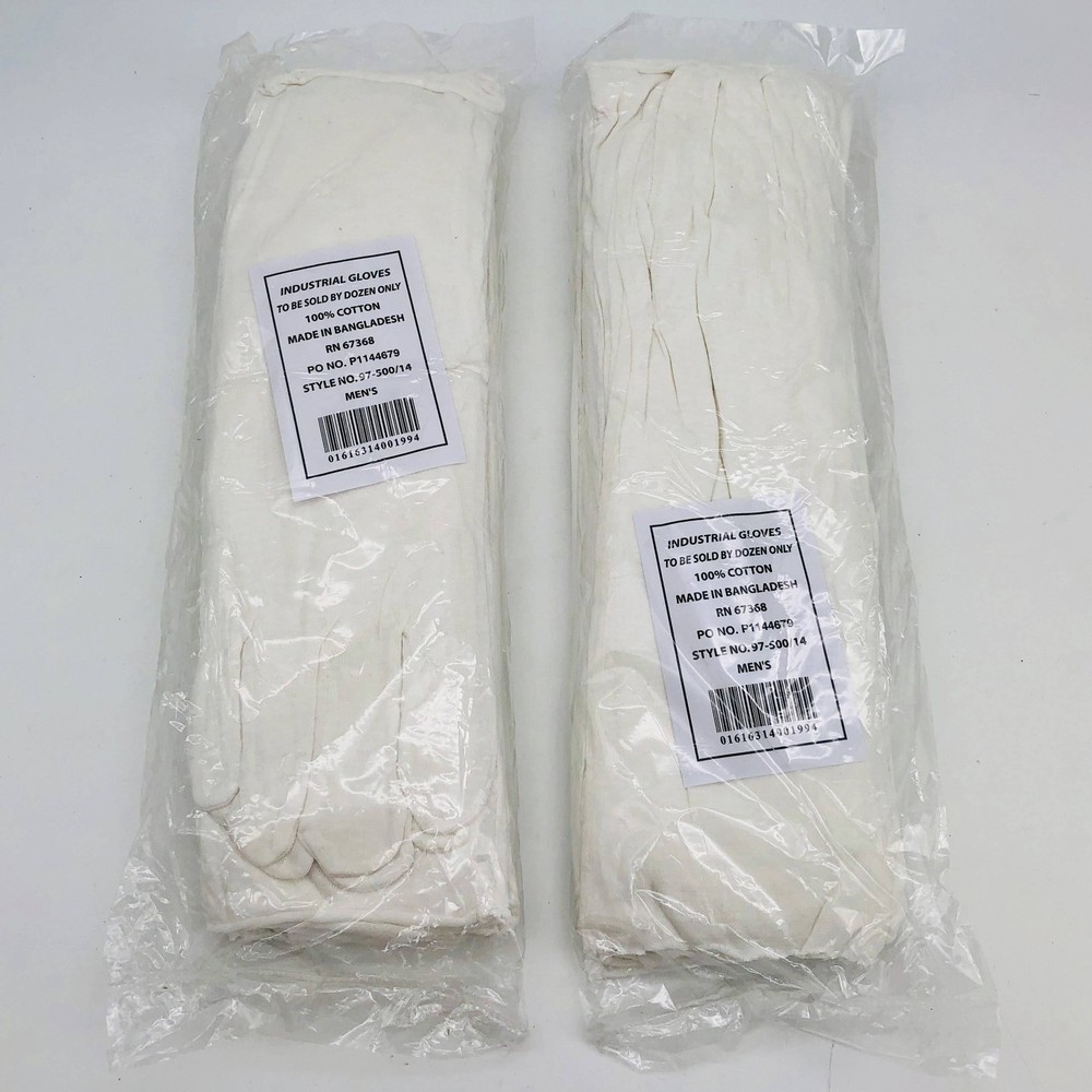 PIP 97-500/14 White Inspection Gloves 14″ Long Premium Universal Size 2 Dozen