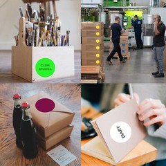 Royal Green Large 3 Inch Dot Stickers (75mm) Round Color-Coding Labels on a Roll