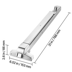 Uimoso Push Bar Panic Exit Device 31″ Stainless Steel for Emergency Doors