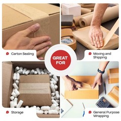 IDL Packaging 2.75 x 450′ Water-Activated (Gummed) Tape (Pack of 8 Rolls) – Stro
