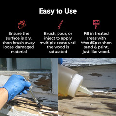 Liquidwood 2-Pint Epoxy Wood Hardener & Consolidant – Strong & Durable Repair