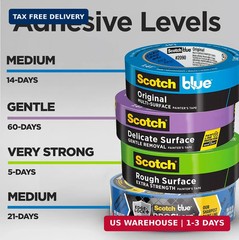 ScotchBlue Original Multi-Surface Painters Tape, 1 Inch Wide (0.94 in. x 60 Yds)