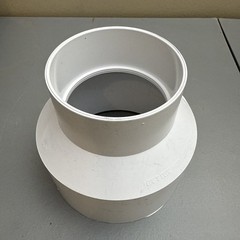 NDS 6P07 PVC S&D Increaser/Reducer Coupling, 4-Inch X 6-Inch, for Hub X White