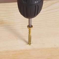 x 4 in Multi-Purpose Wood Deck Screw for Interior and Exterior,Bugle Head,Gol…