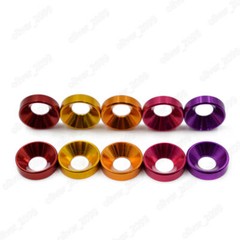 Aluminum 6061 Fisheye Washer Bumpy Countersunk Gasket M2 M3 M4 M5 M6 M8
