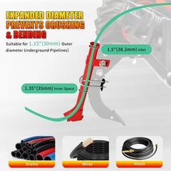 ATV UTV Pipe Layer Attachment for 3-Point Ripper Hitch Lawn Trencher Subsoiler