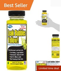 Leak Bubbles Yellow, 8 Ounces, HVAC & Gas Detector, Fastest-Acting Leak Detec…
