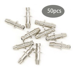 50pcs，Male Blood Pressure Metal NIBP Adapter Cuff Quick Connector Self-locking
