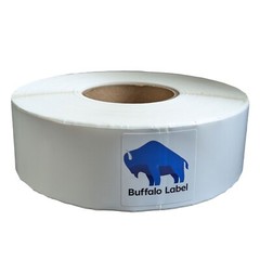 2.25″ x 9″ x 600 Labels, White Gloss BOPP Roll Inkjet Labels, 3″ Core, Blank
