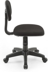 Contemporary Kids Office Chair – Adjustable Height & Cushioned Seat in Black
