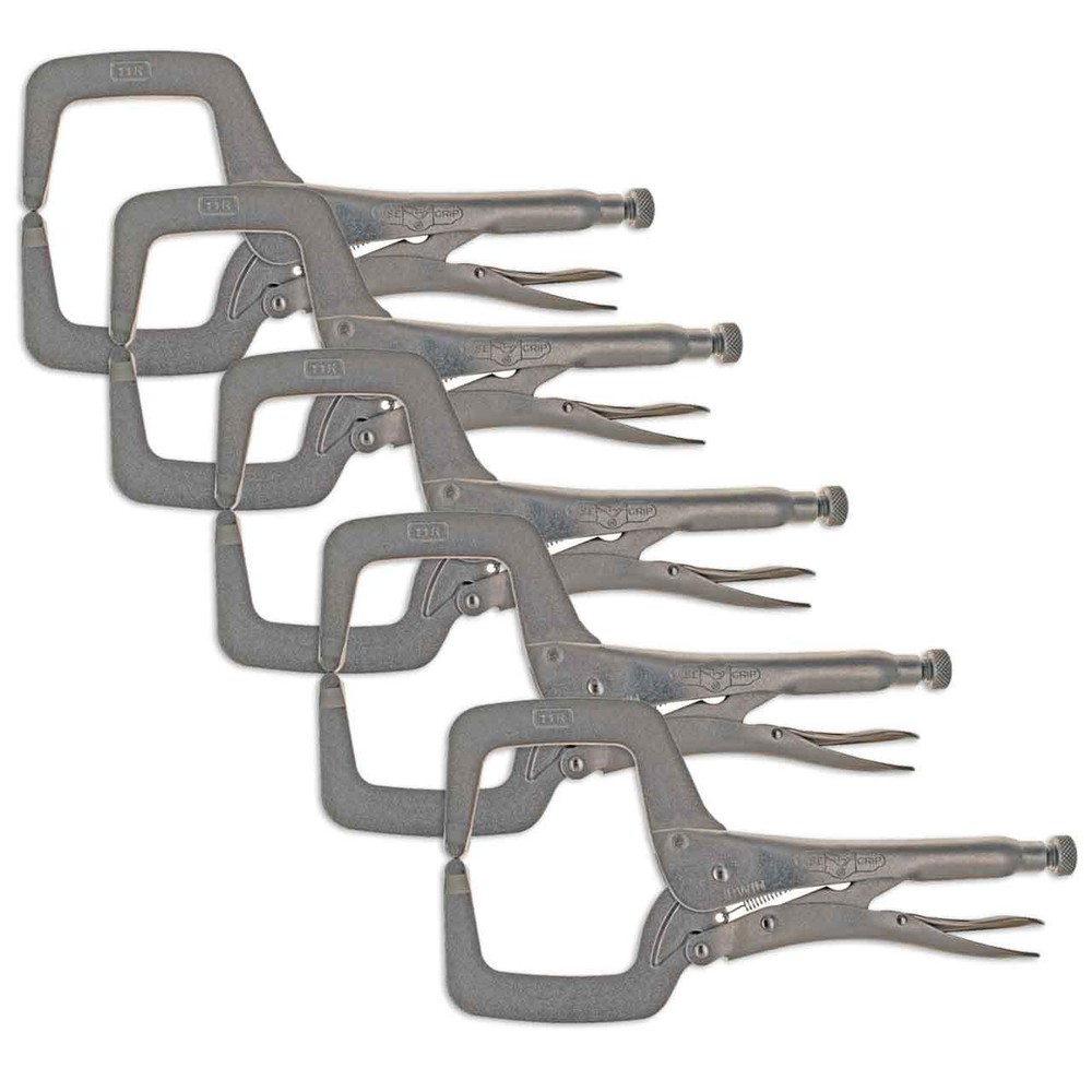 Irwin 19 11R Original 11″/275 mm Locking Clamp with Regular Tips Pkg. 5