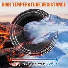 33FT Hydraulic Hose + 16 Fittings Straight & 90° 1/4″ JIC Female & 1/4 NPTF Male