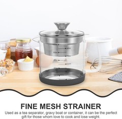 Soy Milk Filter Pot Fine Mesh Strainer with Scale 1.5L Multipurpose Soybean Milk