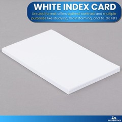 5×8 Memo Pads – Unruled White Scratch Pads, 100 Sheets Each, 12 Pack, Office Sup