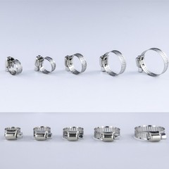 120pcs Hose Clamps Adjustable Worm Gear Stainless Steel Clamp Assortment Kit