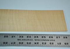 Mild Figured Maple Raw Wood Veneer Sheet 4 x 28 inches 1/42nd 7717-29