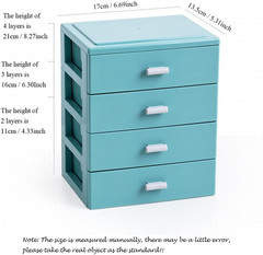 Small Stackable Desk Storage Box with 2 Drawers – Desktop Organizer for Offic…