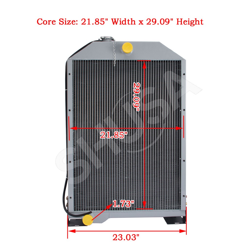 3-Row Radiator fit John Deere 4050 4055 4250 4255 4450 4455 RE38664 RE21893.