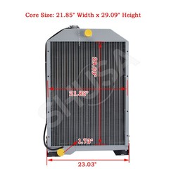 3-Row Radiator fit John Deere 4050 4055 4250 4255 4450 4455 RE38664 RE21893.