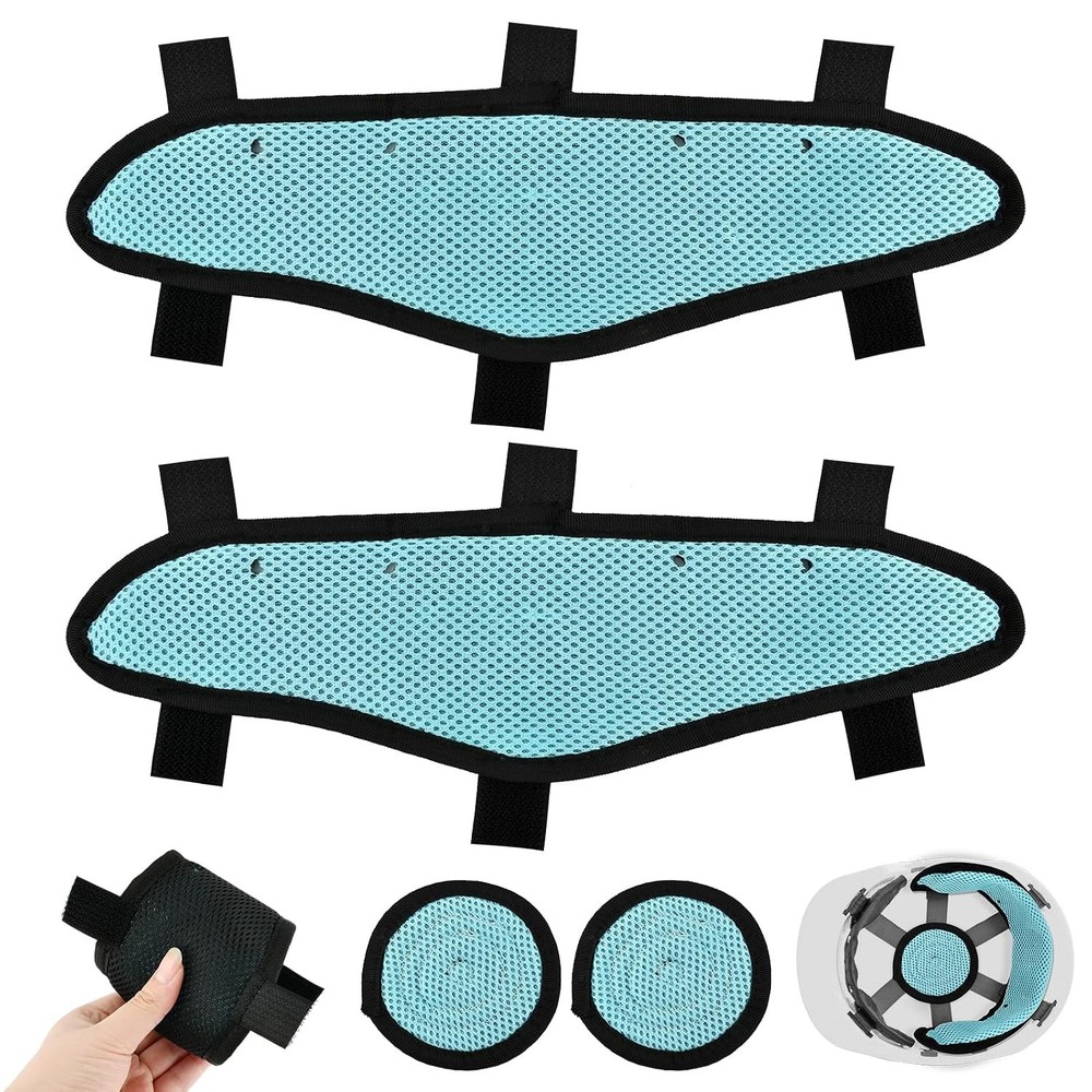 Hard Hat Top Pads and Sweatbands for Safety Helmet, Washable Cooling Liner