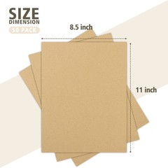 Golden State Art, 50 pack 8.5×11 Corrugated Cardboard Sheets Cardboard Insert…