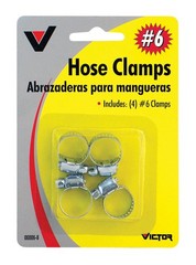 Victor 1/4 in to 7/8 in. SAE 4′ SAE 6 Silver Hose Clamp Stainless Steel Band