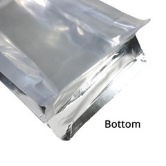 Variety Sizes Clear Front Silver Back Mylar Gusset Side Stand up Zip Lock Bag M3