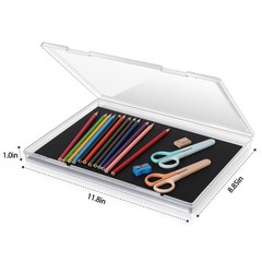 4 Pack Photo Storage Box, Scrapbook Paper Storage Fits 8.5″ x 11.5″ A4 Letter…