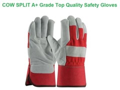 12 PAIR SINGLE PALM SHOULDER SPLIT LEATHER WORK GLOVES SIZE LARGE