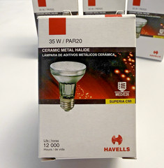 Light Bulbs Ceramic Metal Halide 35W-PAR20-E26-3000K 6-Pak Havells New Old Stock