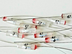 15X – 47pF @ 160V (5%) POLYSTYRENE FILM ~ HiFi/Audio/Tone Control/Cross Overs/RF