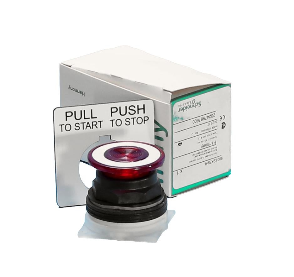 9001SKR9R Red Mushroom Push-Pull Operator, Maintain