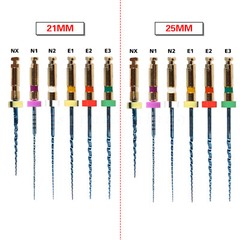 6pcs Dental NiTi Super Files Rotary Tip Endodontic Endo Motor Root Canal 21/25MM