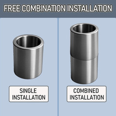 10 Pc Stainless Steel Reducer Bushing Spacer 1/2″ to 3/8″ Standoff Adapter
