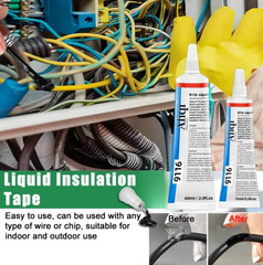 2pcs 60ml Waterproof Liquid Electrical Tape Rubber Insulating Sealer Glue – NEW