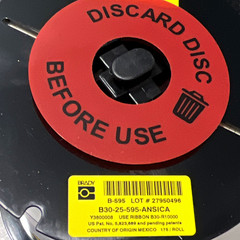 Brady B30 Thermal Label Tape B30-25-595-ANSICA Red/Black 0.25 in