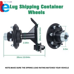 Bolt-On Spindle Kit Shipping Container Wheels with Handle 8×6.5 Lug