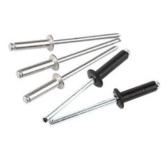 Zinc Plated Aluminium Dome Head Pop Rivets Blind Rivets 2.4-6.4mm Various Sizes